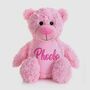 Large Personalised Pink Fluffy Bear, thumbnail 1 of 6