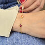 Geometric Multicolour Gemstone Gold Plated Bracelet, thumbnail 3 of 4