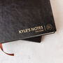 Personalised Gold Lettering Leather Notebook, thumbnail 5 of 5