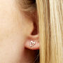 Sterling Silver Open Heart Stud Earrings, thumbnail 2 of 5