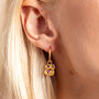 Amethyst Gold Vermeil Plated Hoops February Birthstone, thumbnail 1 of 9