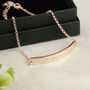 Personalised Rose Gold Tone Bar Bracelet With Gift Box, thumbnail 1 of 3