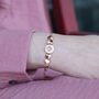 Large Zircon Heart Charm Adjustable Bracelet, thumbnail 1 of 3