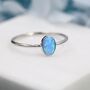 Blue Opal Oval Ring, thumbnail 1 of 10