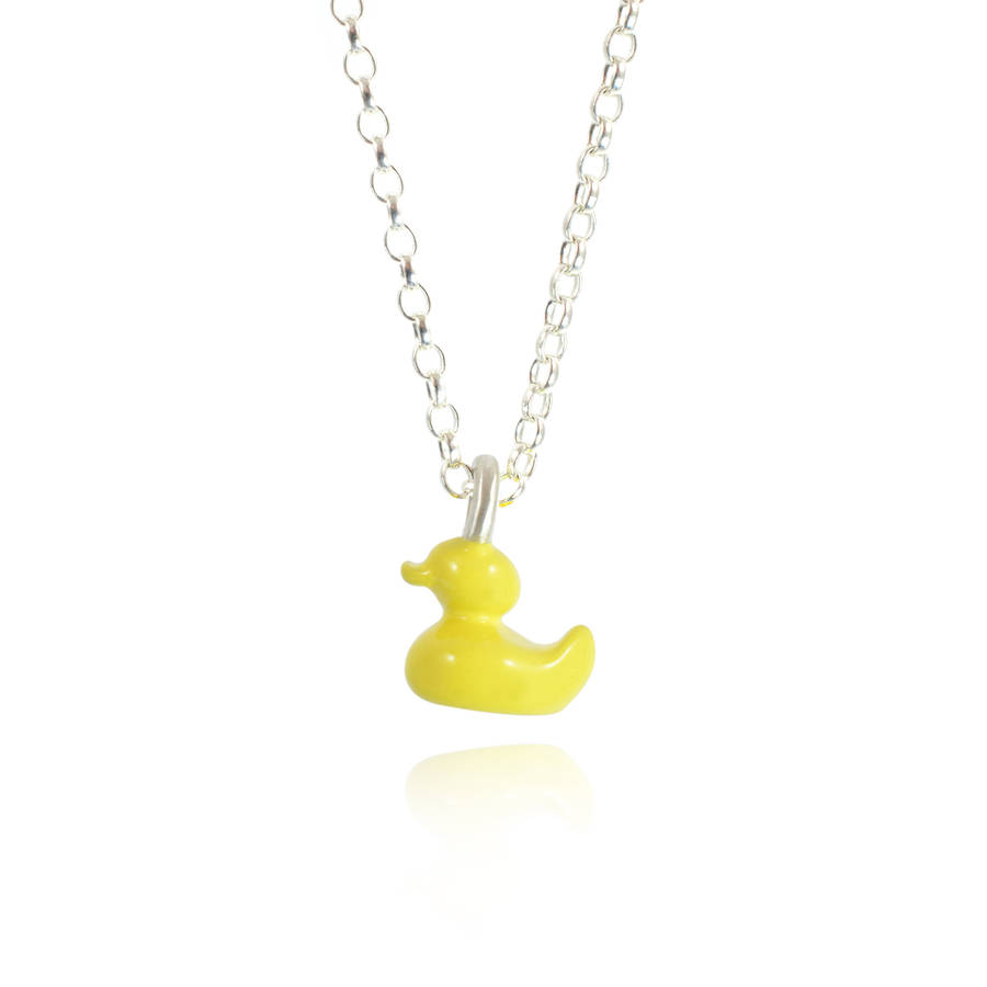 'dave the duck' silver duck necklace by bug