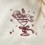 Embroidered Santa In A Cocktail Christmas Jumper, thumbnail 2 of 3