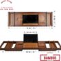 Wood Home Spa Bathtub Caddy Bath Tray, thumbnail 3 of 8