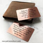 Personalised Wallet Or Purse Metal Message Cards, thumbnail 4 of 7