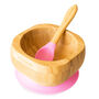 Bamboo Bowl And Spoon Set Pink, thumbnail 2 of 7