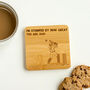 Personalised Engraved Bamboo Cricket Coaster, thumbnail 3 of 4