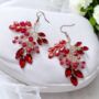 Red Statement Earrings, thumbnail 4 of 4