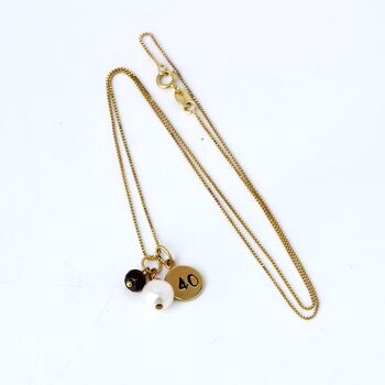 Personalised 40th Birthday Birthstone Necklace For Her, 7 of 11