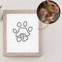 Personalised Pet Paw Outline Art Print, thumbnail 4 of 10