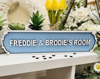 Personalised Children's Gift Bedroom Name Roadsign, 2 of 12