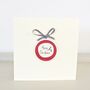 Merry Christmas Bauble Handmade Card, thumbnail 3 of 4