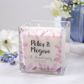 Scented Anniversary Luxury Square Candle, 6 of 10