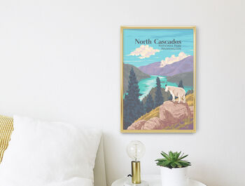 North Cascades National Park USA Travel Poster Print, 2 of 8
