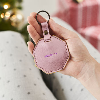 Personalised Message Leather Key Ring, 8 of 9
