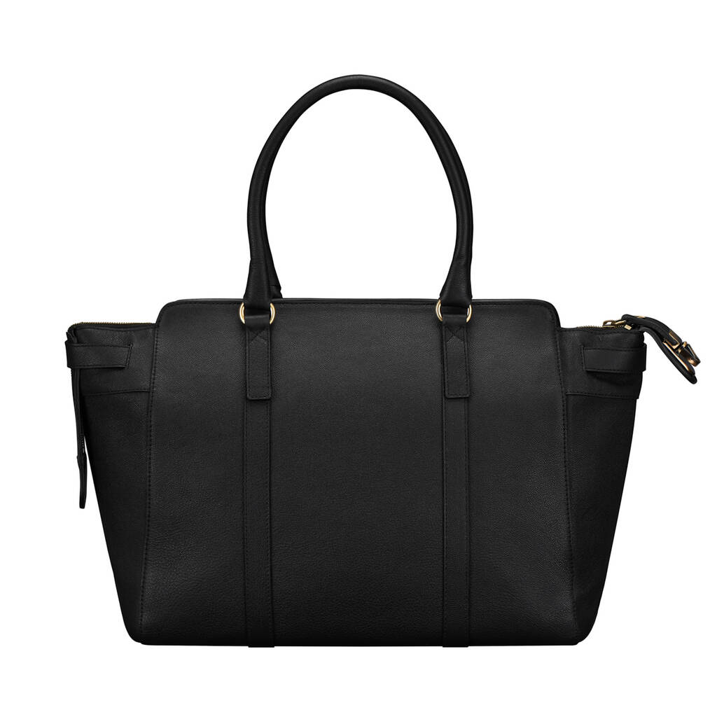 Personalised Ladies Leather Large Business Tote 'Cento' By Maxwell-Scott