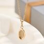 9ct Gold Tiny Oval Fingerprint Necklace, thumbnail 1 of 3