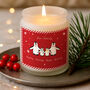 Personalised Family Gingerbread Scented Christmas Candle | 'Our Family…' | Penguins, thumbnail 2 of 5