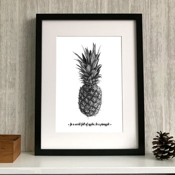 Personalised Pineapple Art Print, 2 of 3