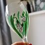 Snowdrop Painted Wine Glass, thumbnail 3 of 7