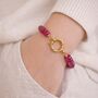 Chunky Candy Rubellite Gemstone Bracelet, thumbnail 2 of 4