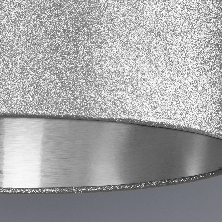Silver Glitter Lampshade Or Metallic Lining By Quirk Silver Glitter Lampshade Or Metallic Lining Brushed
