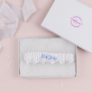 Embroidered 'Emilia' Collection Bridal Garter, 2 of 9