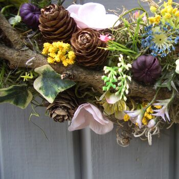 Spring Summer Hedgerow Wreath Door Wedding Home Decoration, 5 of 6