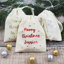 Merry Christmas Personalised Mini Gift Bags By Farmhouse & Co ...