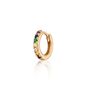 Rainbow Single Cartilage Hoop Earring, 7mm, thumbnail 3 of 4