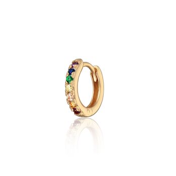 Rainbow Single Cartilage Hoop Earring, 7mm, 3 of 4
