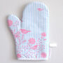 Birds And Stripes Oven Mitt, thumbnail 1 of 11