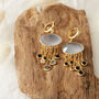 Aquamarine Topaz Gold Plated Silver Chain Drop Earrings, thumbnail 2 of 10