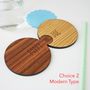 Set Of Two Personalised Wood Interlocking Coasters, thumbnail 7 of 7
