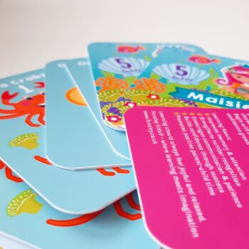 Personalised Mermaids Birthday Number Skills Cards Gift Box, 2 of 8