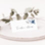 Wedding Place Cards Winter Blue Florals, thumbnail 2 of 4