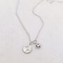 The Celestial Duo Necklace., Silver, thumbnail 3 of 7