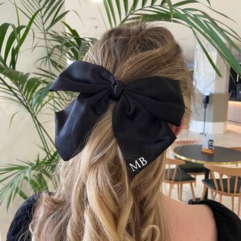 Personalised Initial Monogram Hair Bow Clip, 2 of 10