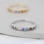 Multicolour Cz Infinity Ring In Sterling Silver, thumbnail 1 of 12