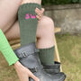 Bold Initial Festival Welly Socks, thumbnail 2 of 5