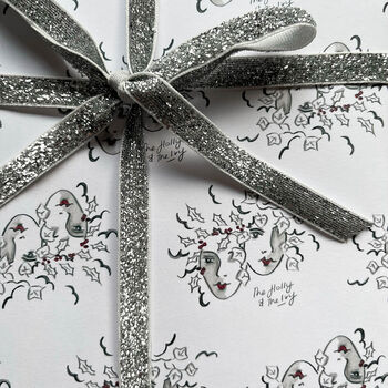 The Holly And The Ivy Christmas Gift Wrapping Paper, 5 of 5