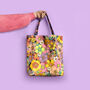 Colourful Floral Canvas Tote Bag, thumbnail 1 of 2