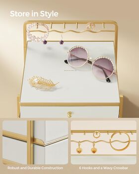 Three Tier Jewellery Organiser Storage Box, 4 of 7