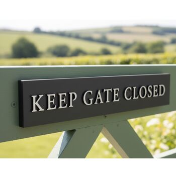Slim Raised Letter Gate Sign Two Sizes, 2 of 4
