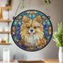 Pomeranian Stained Glass Effect Suncatcher, thumbnail 4 of 5