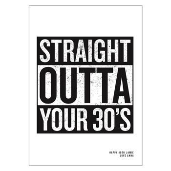 Personalised 'Straight Outta Compton' Birthday Print, 2 of 11