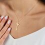 Personalised Cross Necklace For Women, thumbnail 7 of 10
